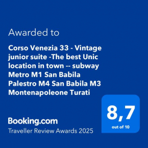 Corso Venezia 33 - Vintage junior suite with all comforts -The best Unic location in town -- subway Metro M1 San Babila Palestro M4 San Babila M3 Montenapoleone Turati